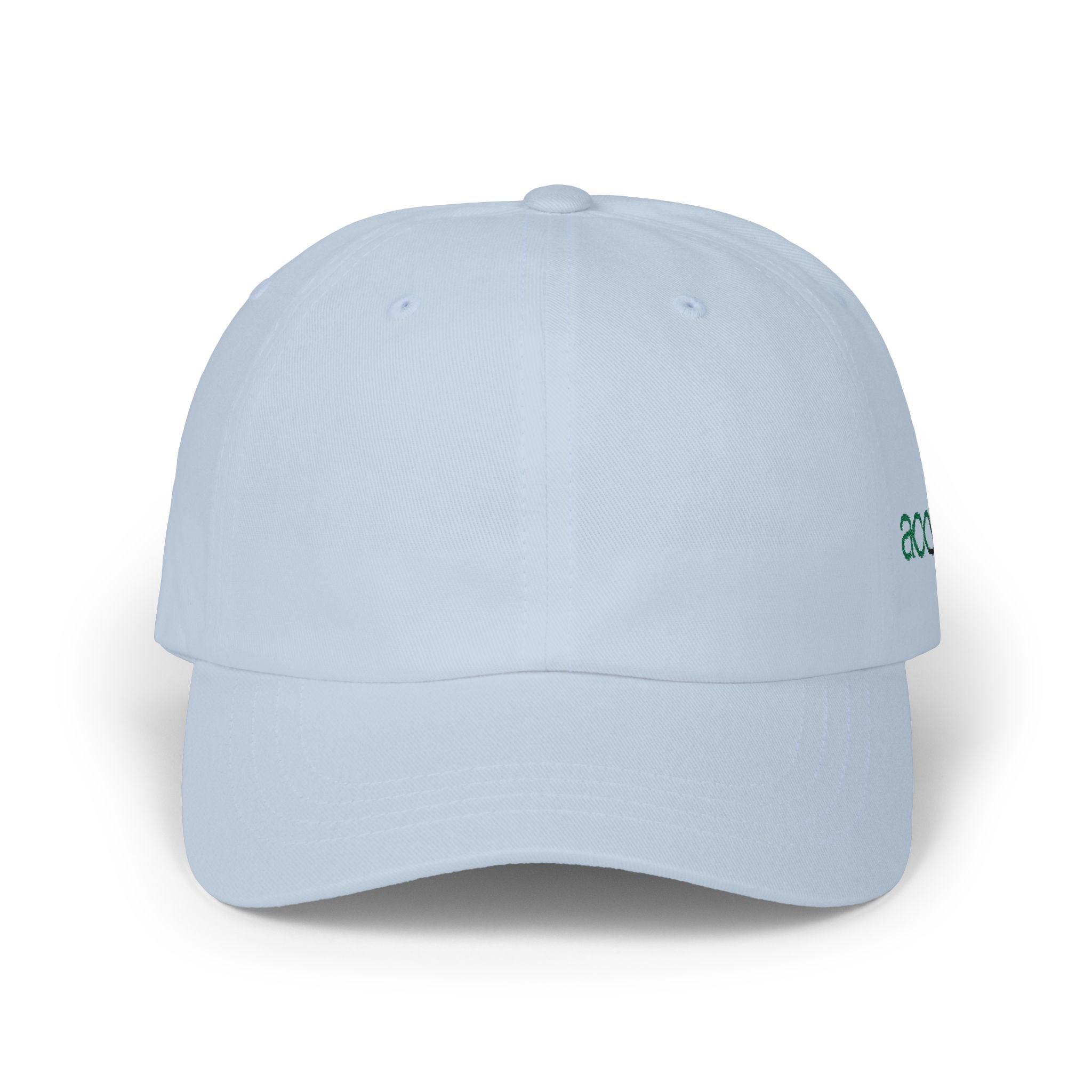 ACOOG Minimal Embroidered Cap | Classic White Baseball Hat, Adjustable