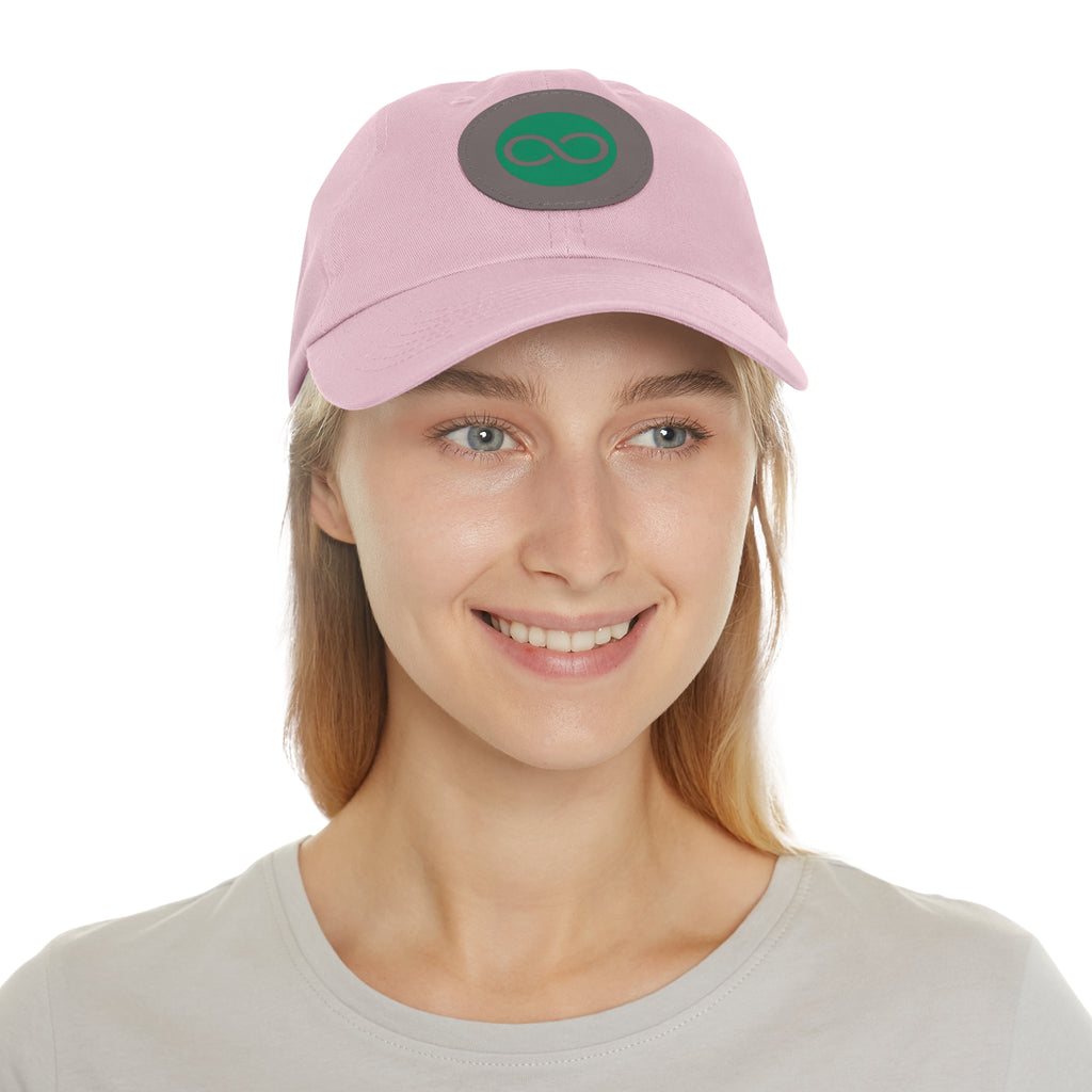 ACOOG Leather Patch  Hat — Minimal Green Emblem Cap