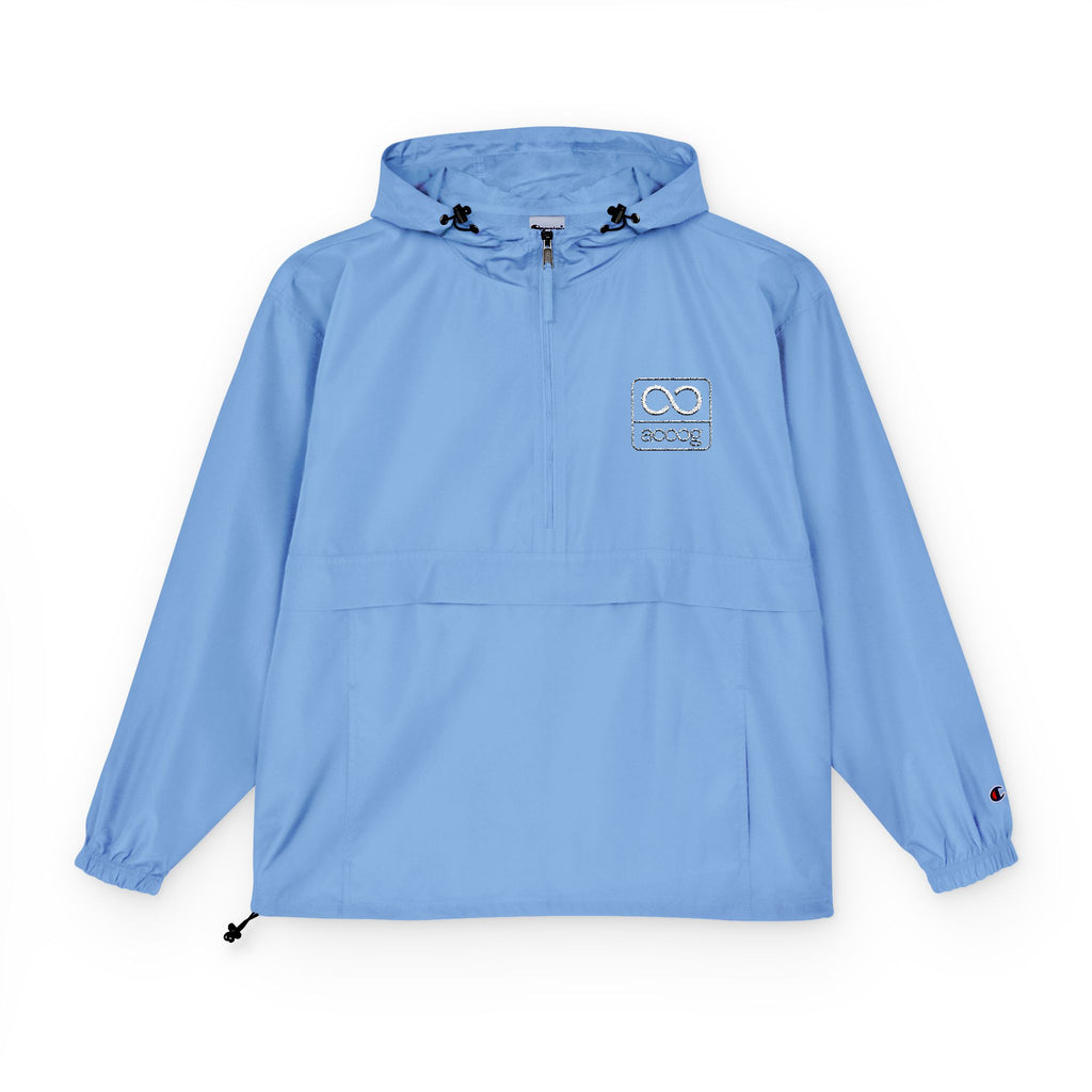 ACOOG Checkerboard Sun Icon Anorak Jacket | Packable Hooded Windbreaker