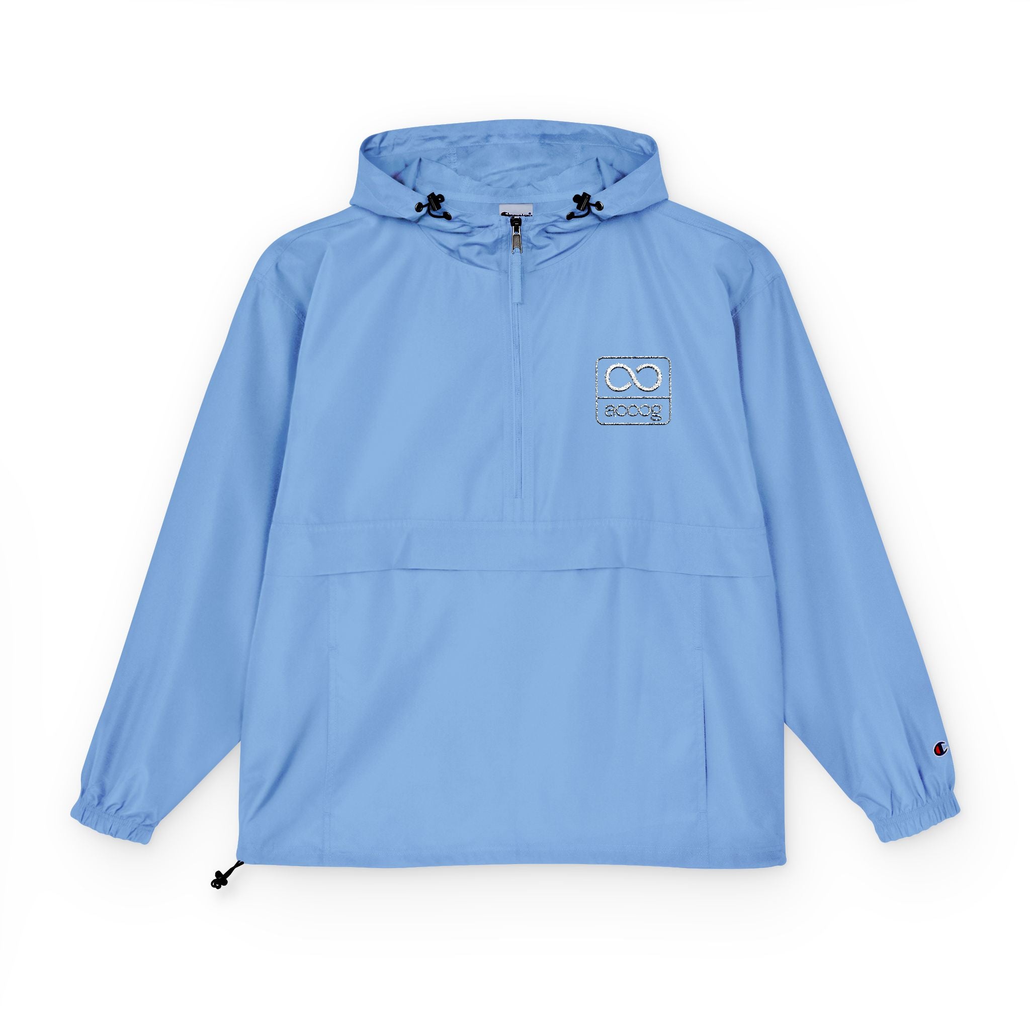 ACOOG Checkerboard Sun Icon Anorak Jacket | Packable Hooded Windbreaker