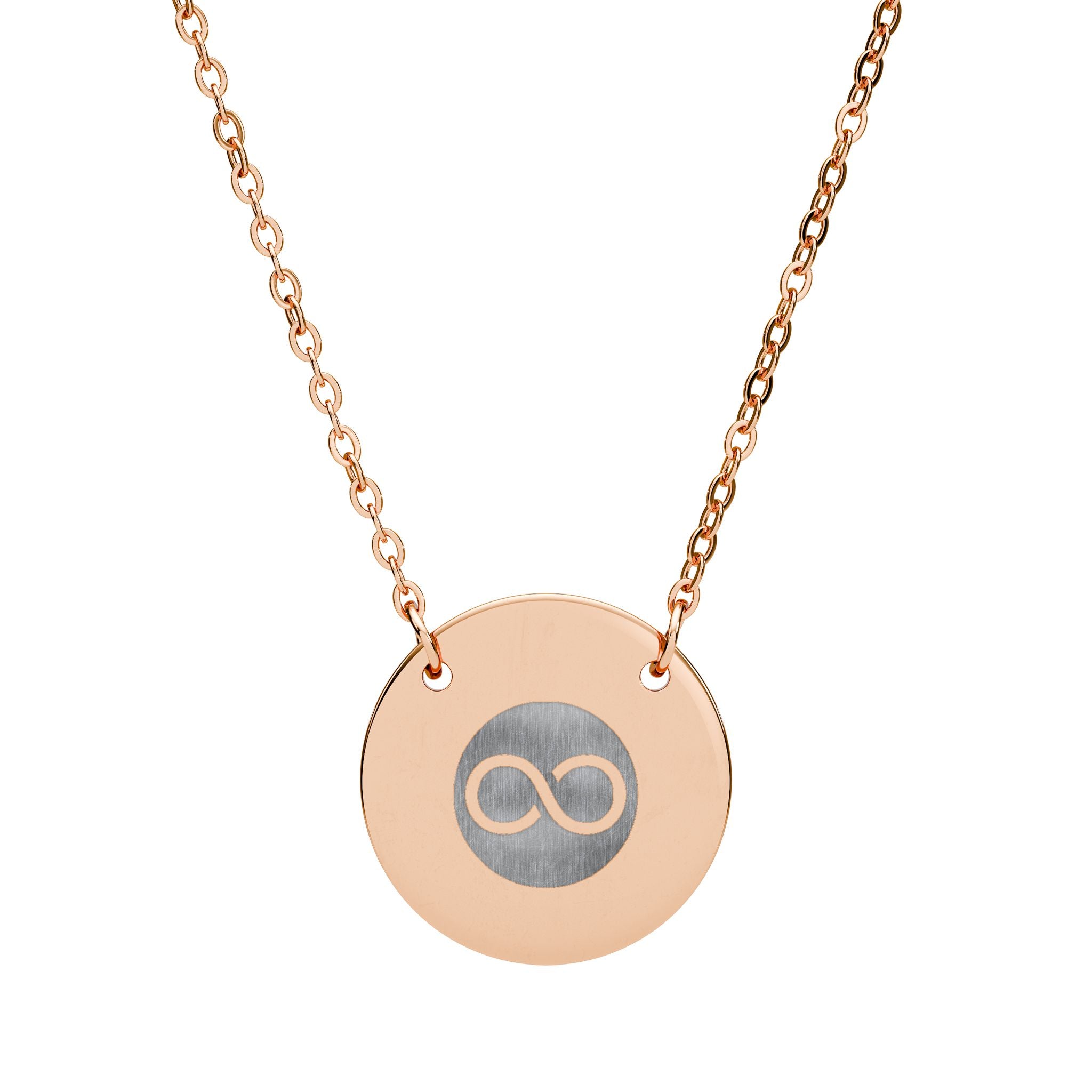 ACOOG Engraved Infinity Circle Necklace