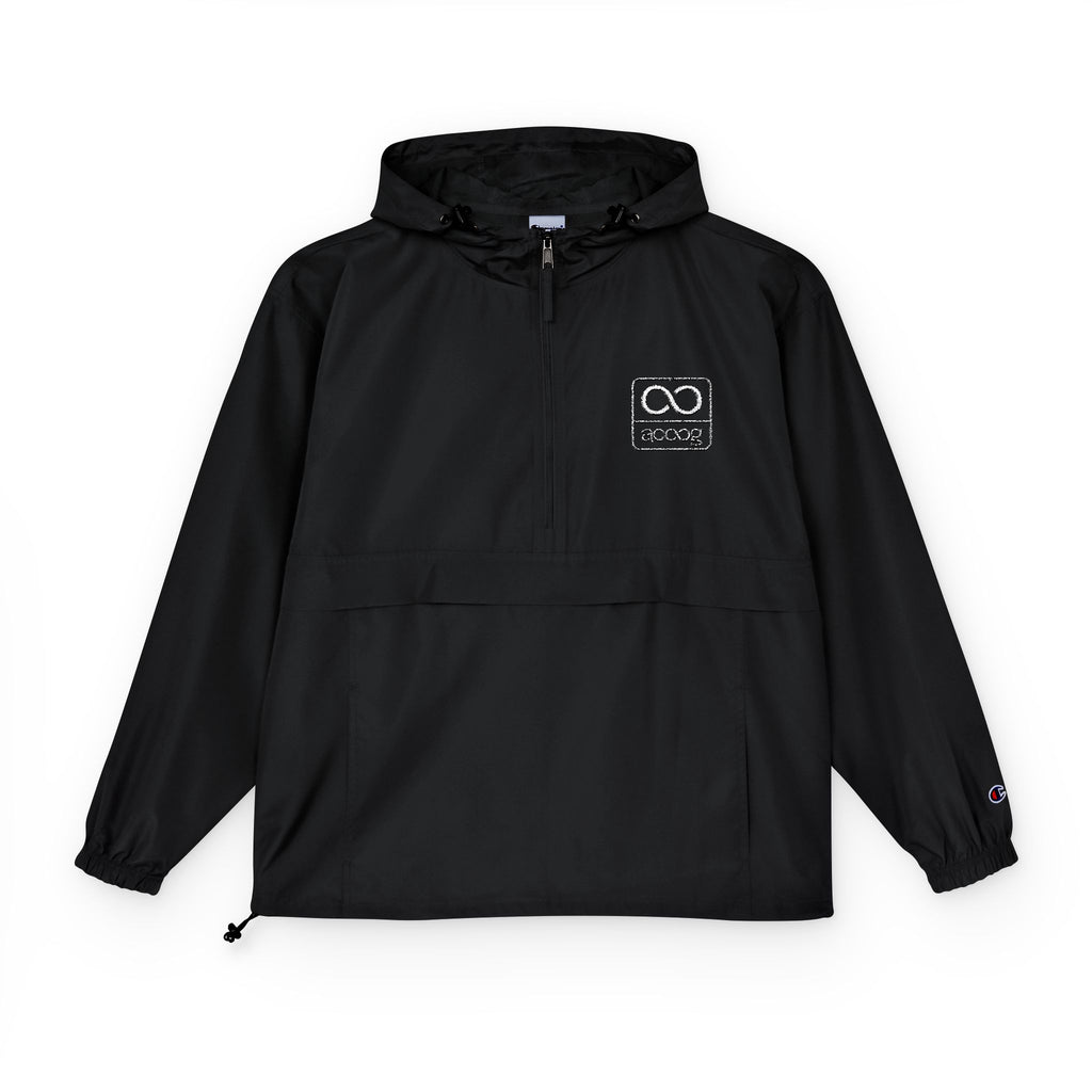 ACOOG Checkerboard Sun Icon Anorak Jacket | Packable Hooded Windbreaker