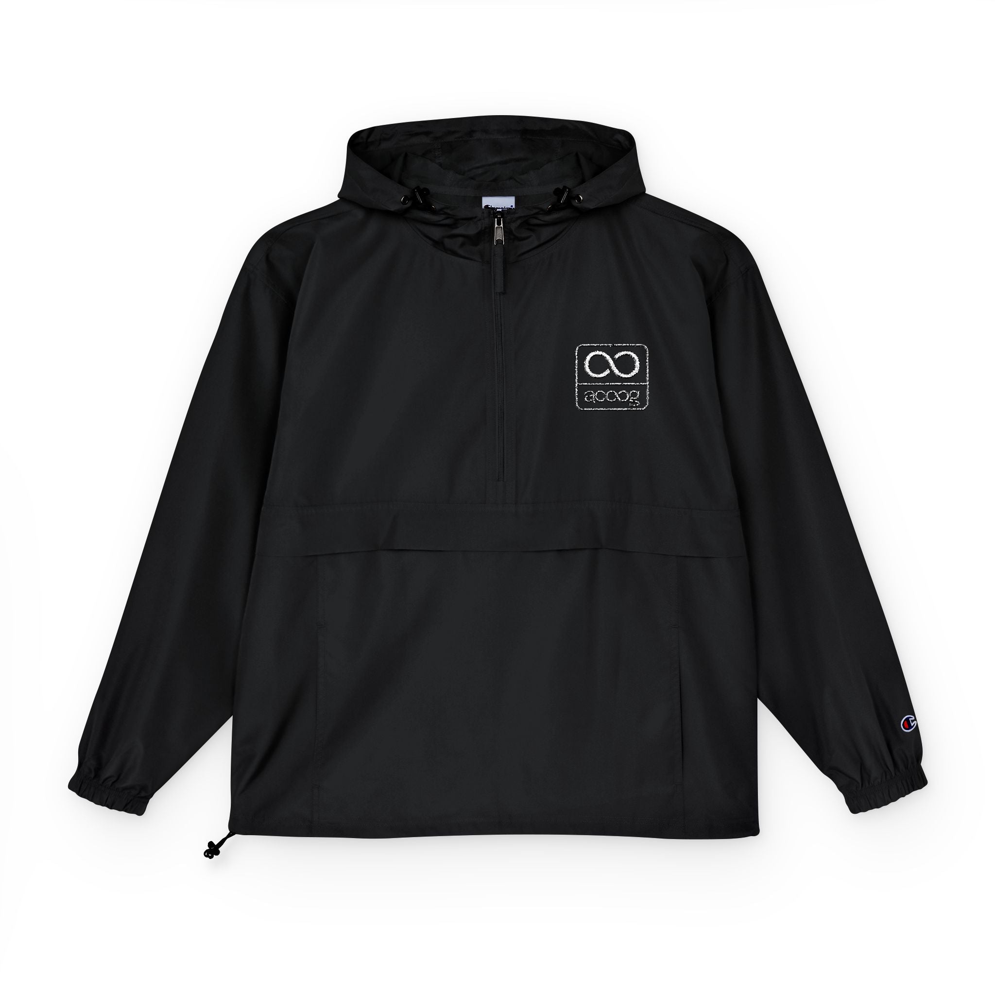 ACOOG Checkerboard Sun Icon Anorak Jacket | Packable Hooded Windbreaker