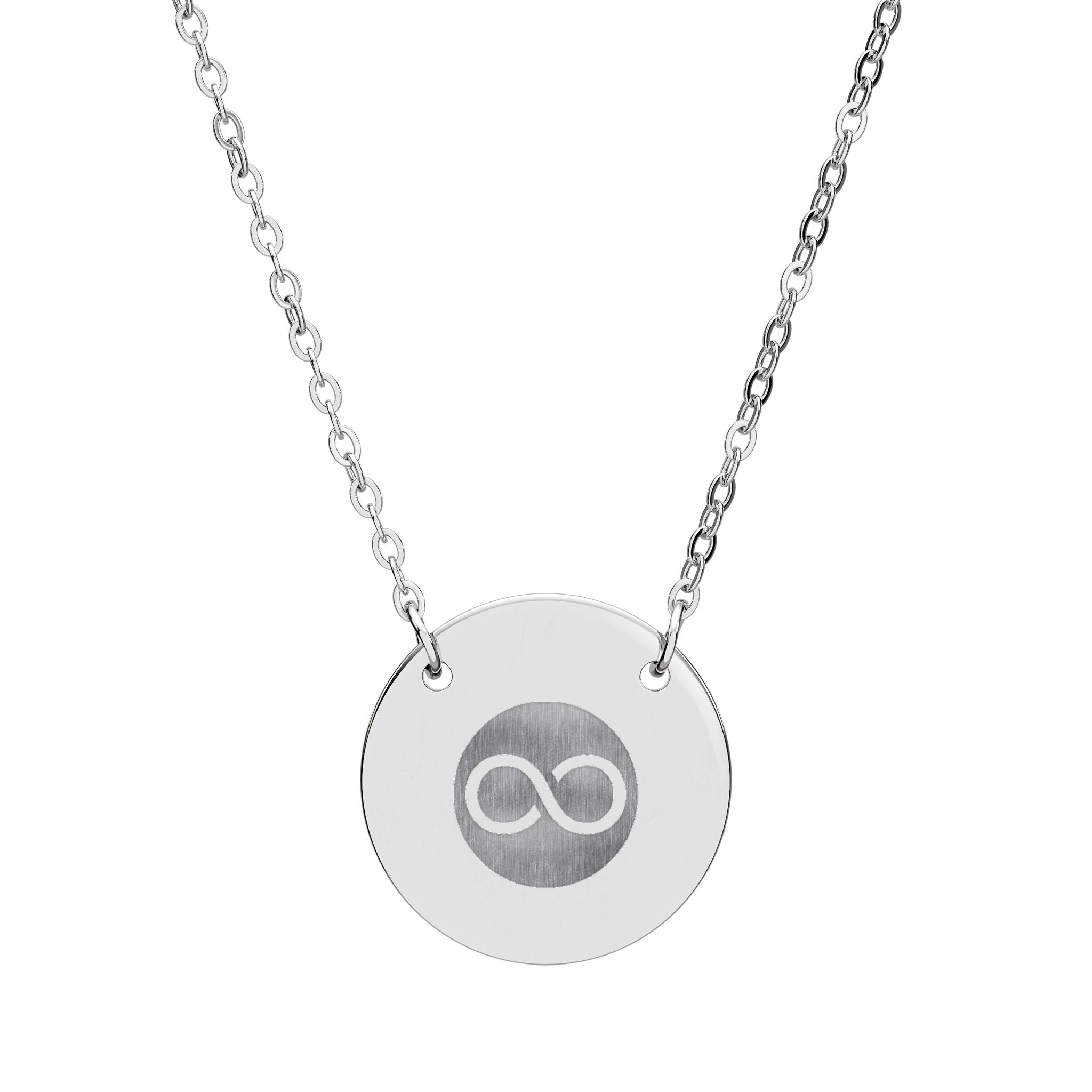 ACOOG Engraved Infinity Circle Necklace
