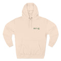 ACOOG script logo Hoodie | Minimal logo pullover, white fleece hooded sweatshirt