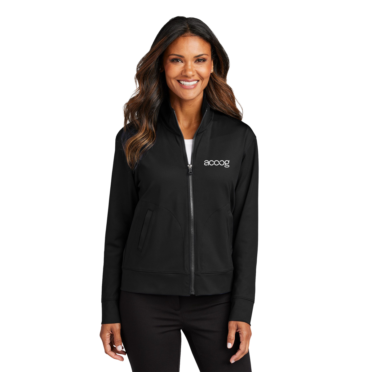 Women's Full-Zip Jacket — C-FREE Double Knit Lightweight Track Jacket