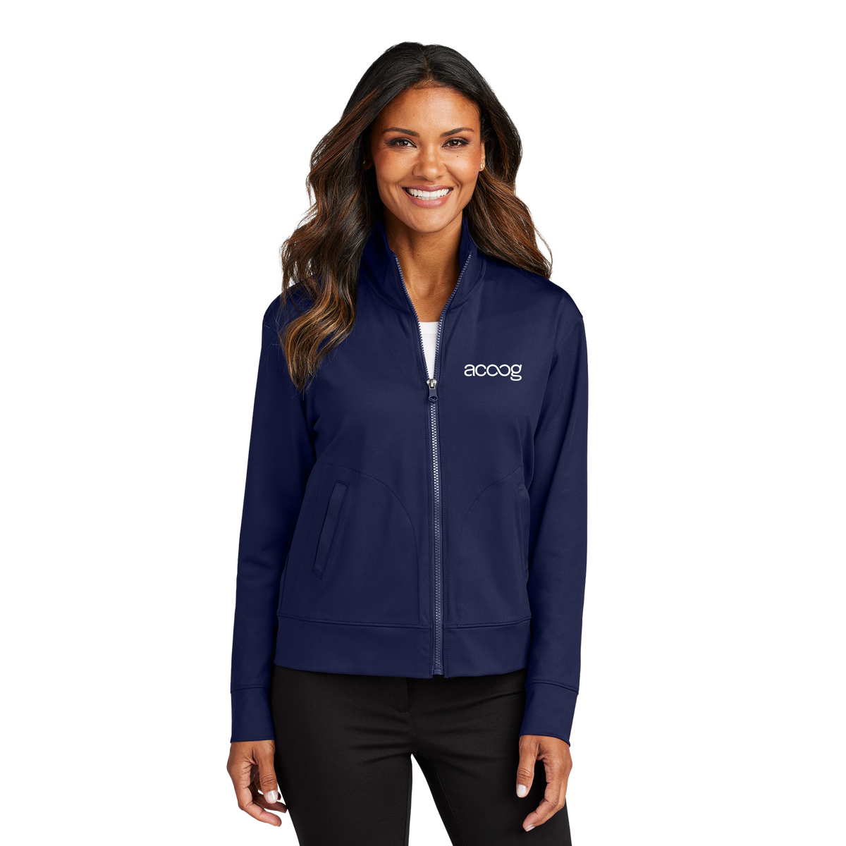 Women's Full-Zip Jacket — C-FREE Double Knit Lightweight Track Jacket