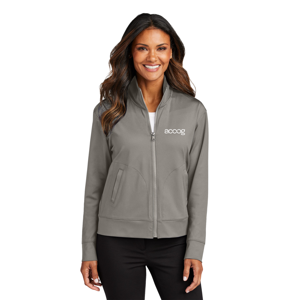 Women's Full-Zip Jacket — C-FREE Double Knit Lightweight Track Jacket