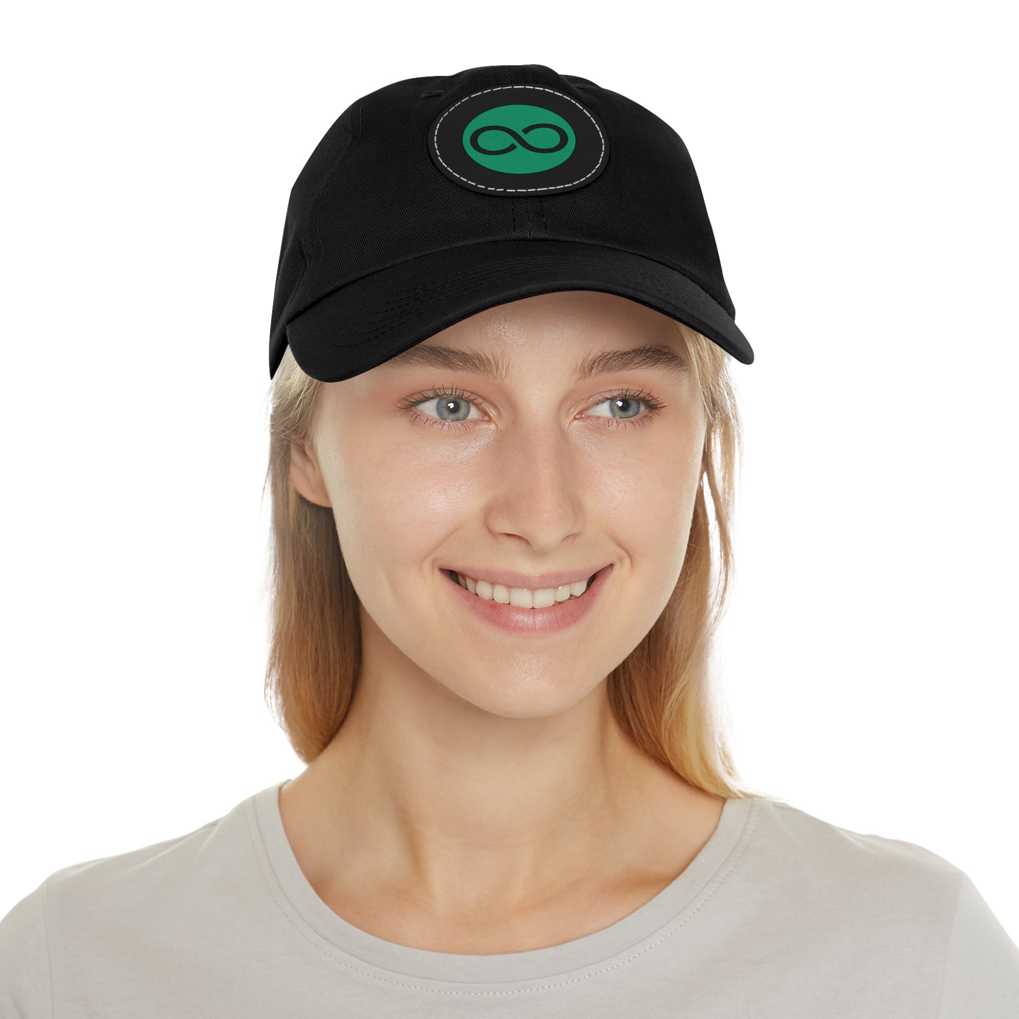 ACOOG Leather Patch  Hat — Minimal Green Emblem Cap