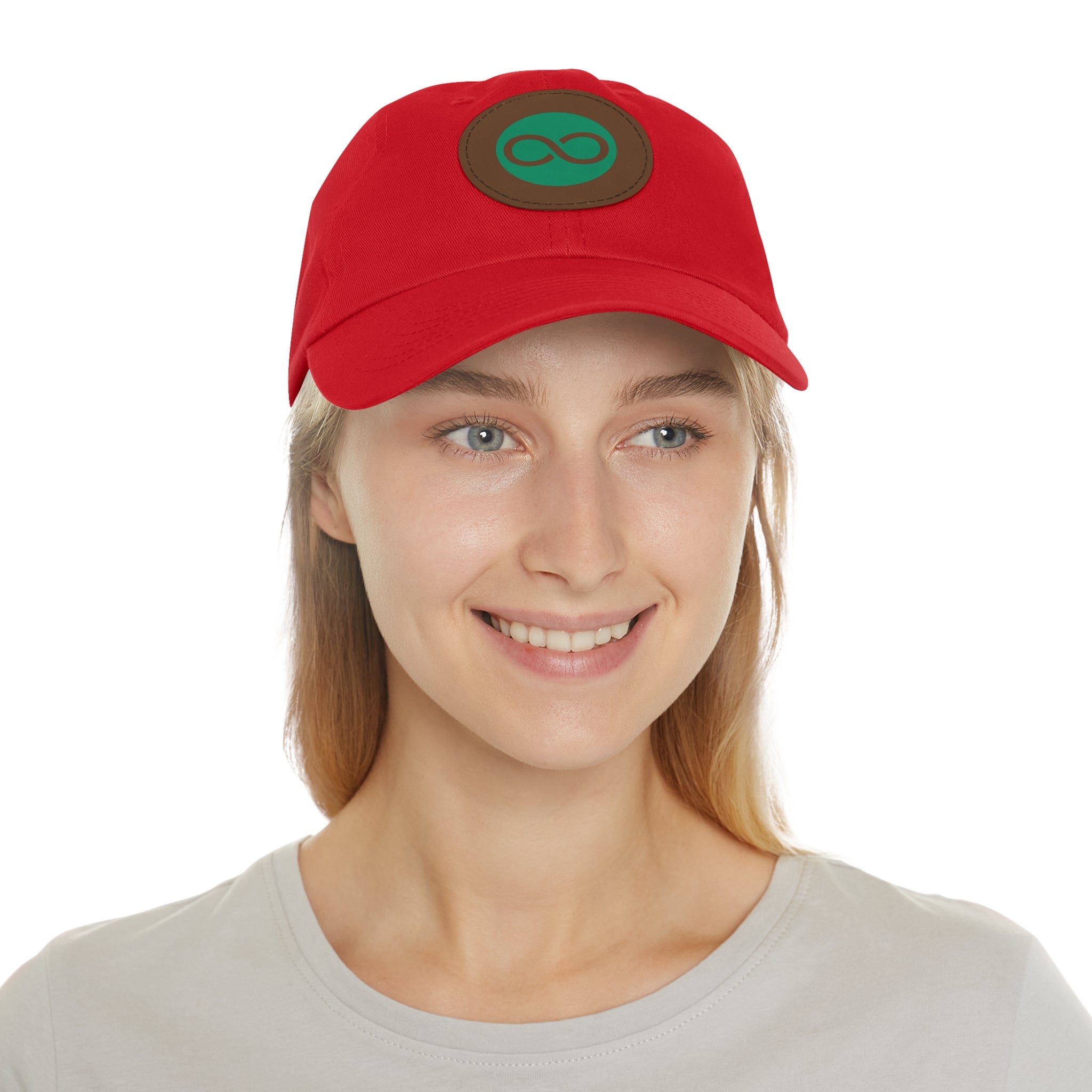 ACOOG Leather Patch  Hat — Minimal Green Emblem Cap