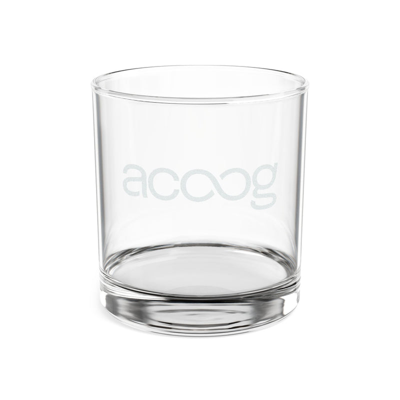 ACOOG Post Call engraved rocks glass