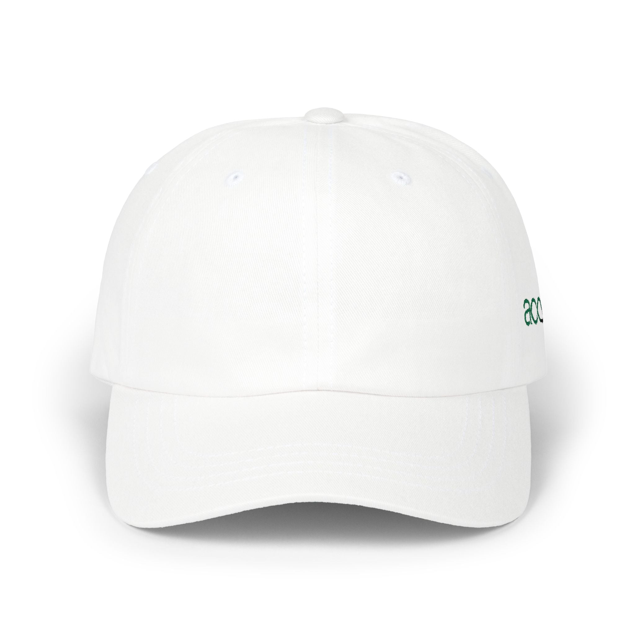 ACOOG Minimal Embroidered Cap | Classic White Baseball Hat, Adjustable