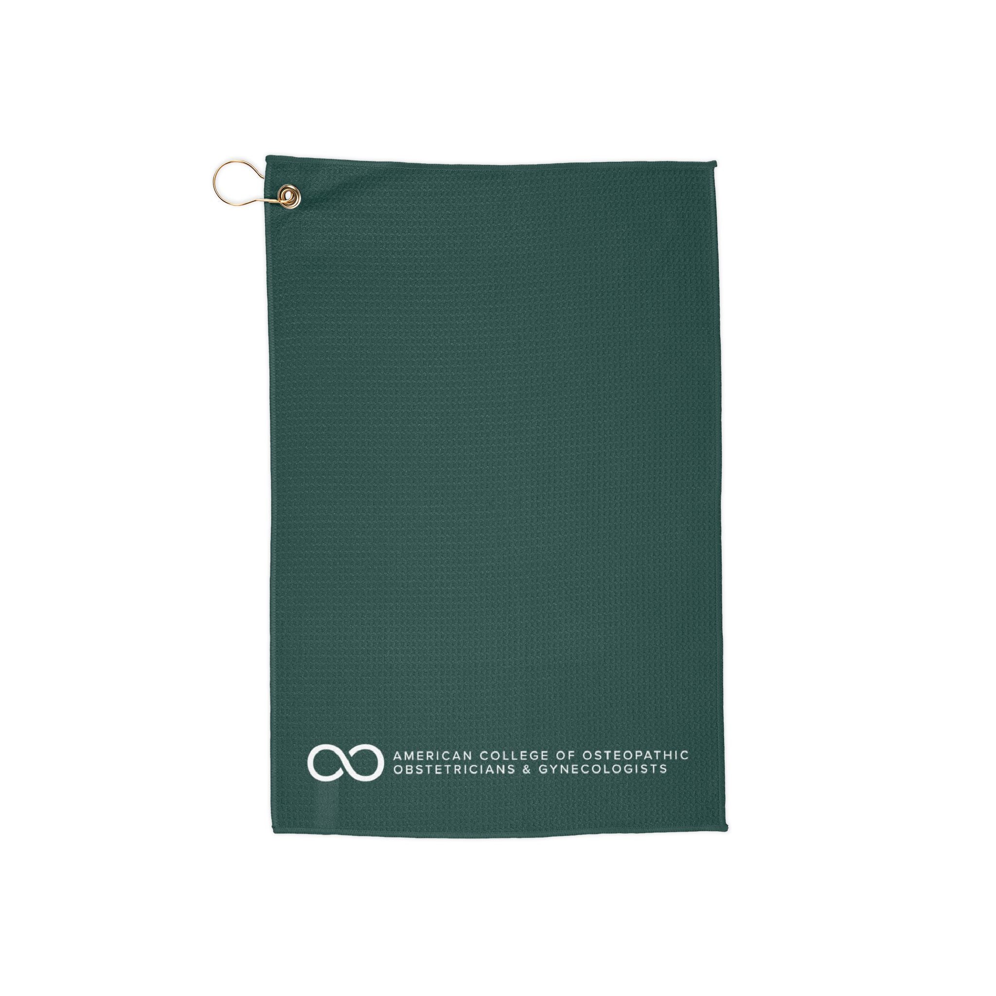 ACOOG Green Golf Towel | Embroidered Golf Towel with Grommet