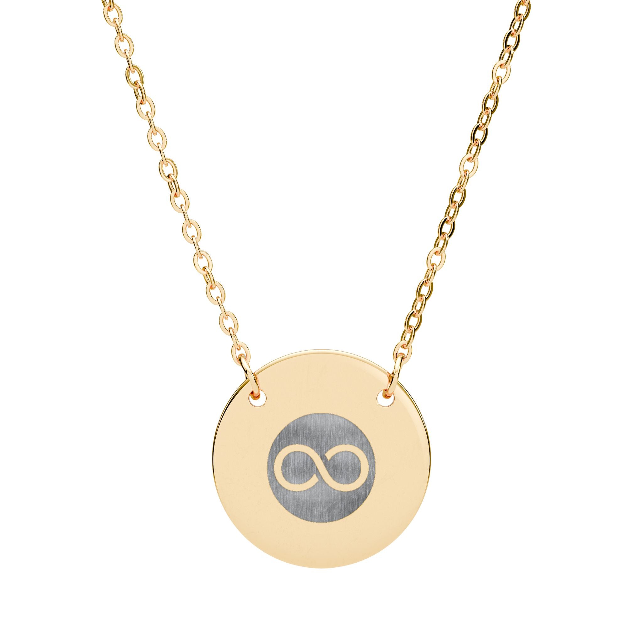 ACOOG Engraved Infinity Circle Necklace