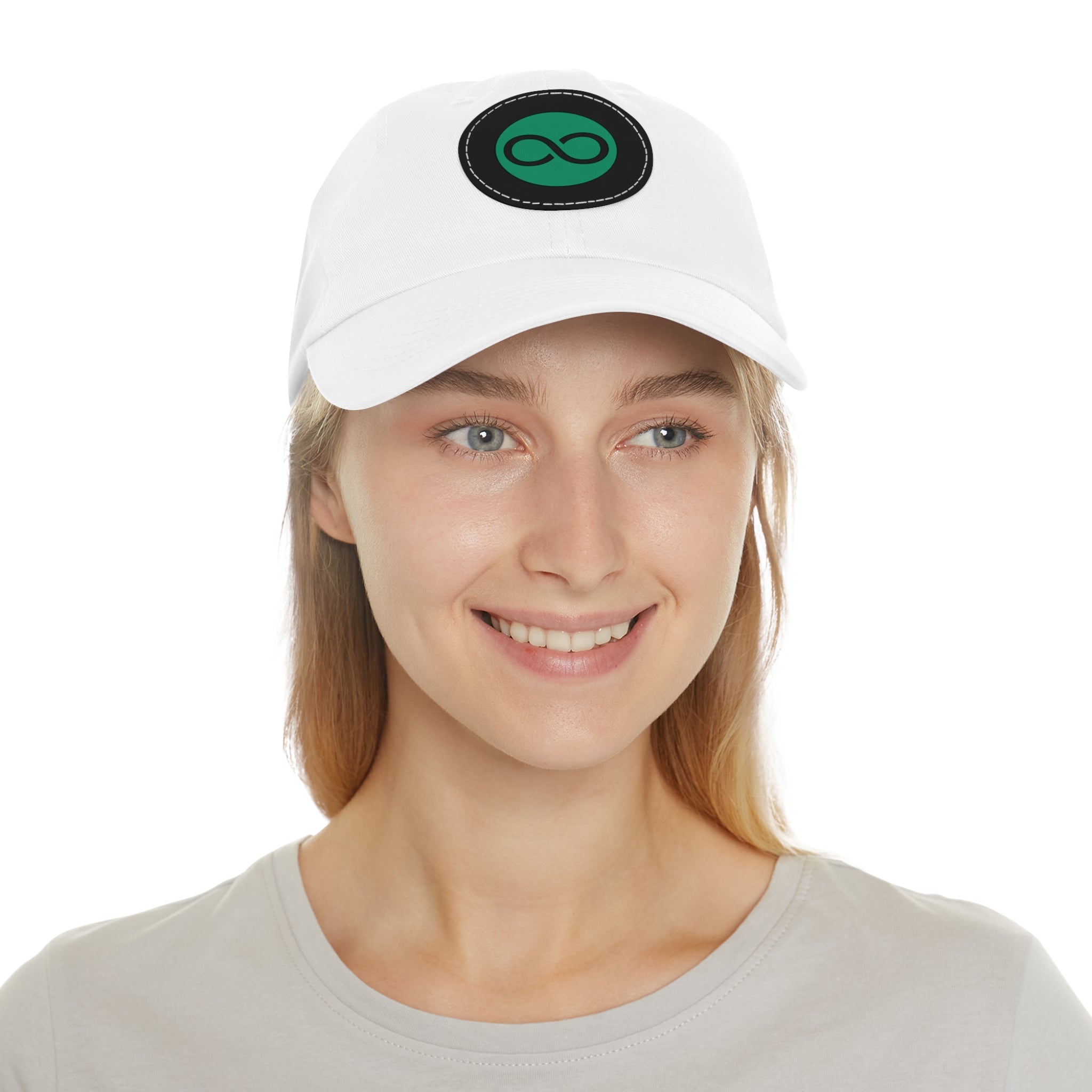ACOOG Leather Patch  Hat — Minimal Green Emblem Cap
