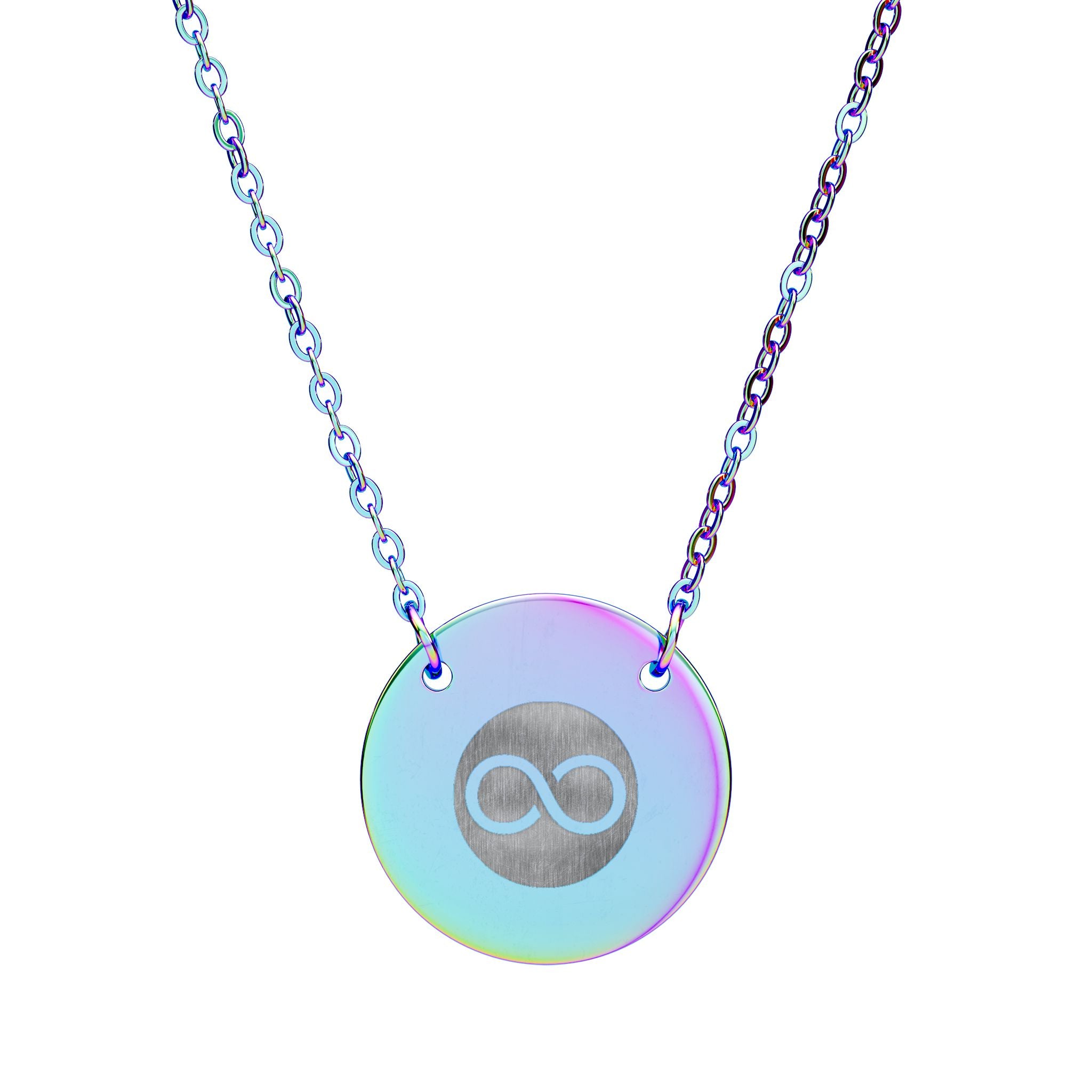 ACOOG Engraved Infinity Circle Necklace