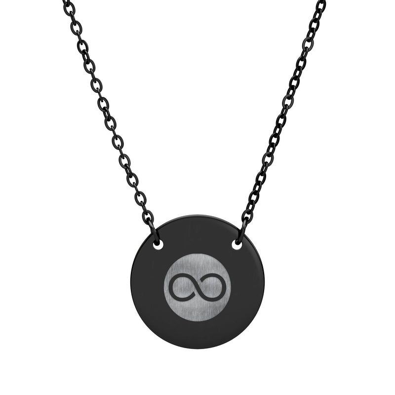 ACOOG engraved infinity circle necklace